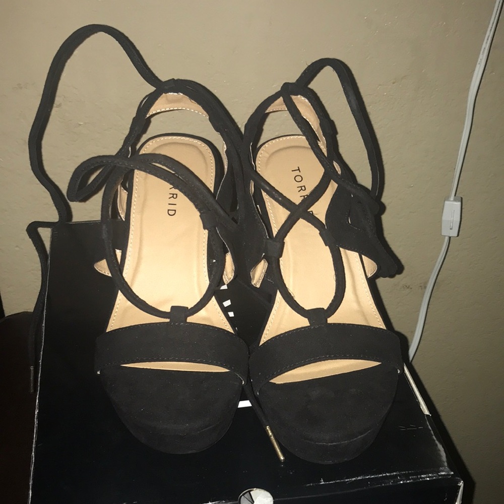 Torrid Laceup wrap wedges